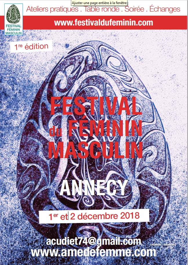 01-02 Décembre 2018 Festival féminin et masculin sacré